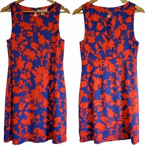 Tommy Bahama Women's Floral Print Red & Blue Sleeveless Dress